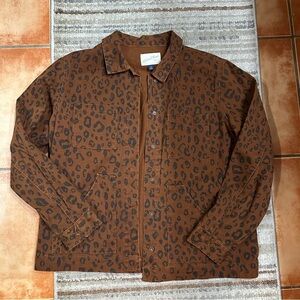 Brown Leopard Print Jacket